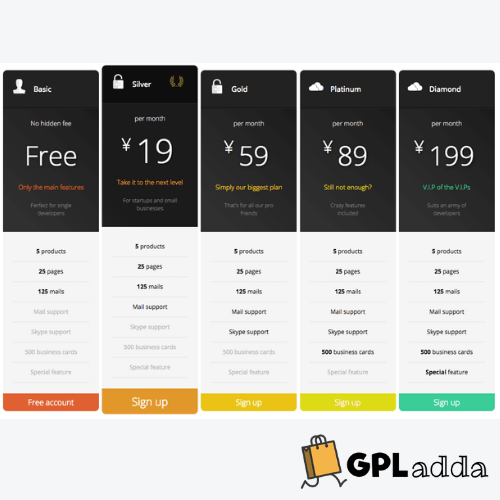 WordPress Pricing Table Plugin v2.6.1