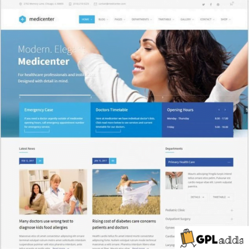 MediCenter - Health Medical Clinic WordPress Theme