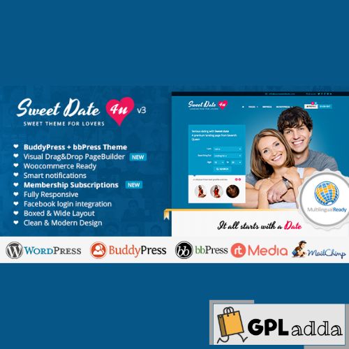 Sweet Date v3.9.1 - Wordpress Dating Theme