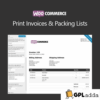 WooCommerce Print Invoices & Packing lists