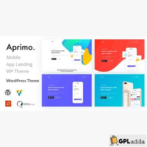 Aprimo - Mobile & App Landing WordPress Theme GPL