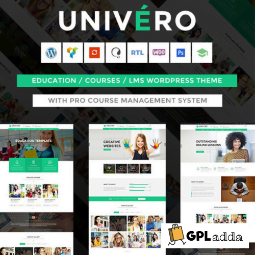 Univero Education LMS & Courses WordPress Theme Premium