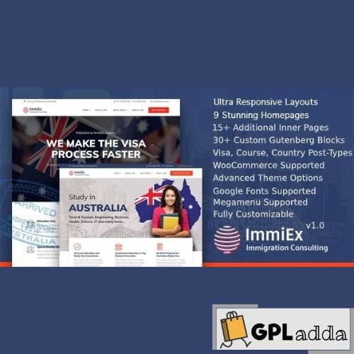 ImmiEx – Immigration law, Visa services support, Migration Agent Consulting WordPress Business Theme