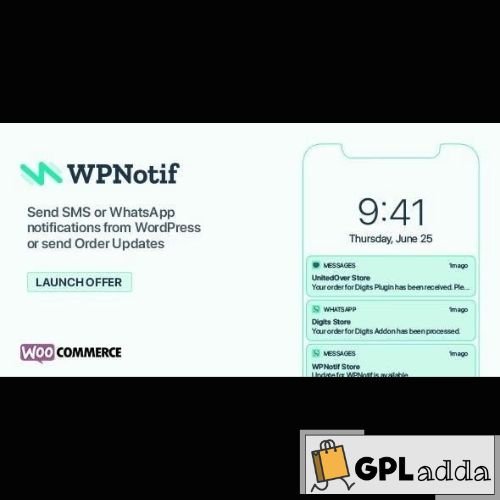 WPNotif -  WordPress SMS & WhatsApp Message Notifications