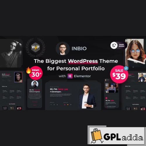 InBio - Personal PortfolioCV WordPress Theme