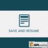 Save and Resume – Quiz And Survey Master