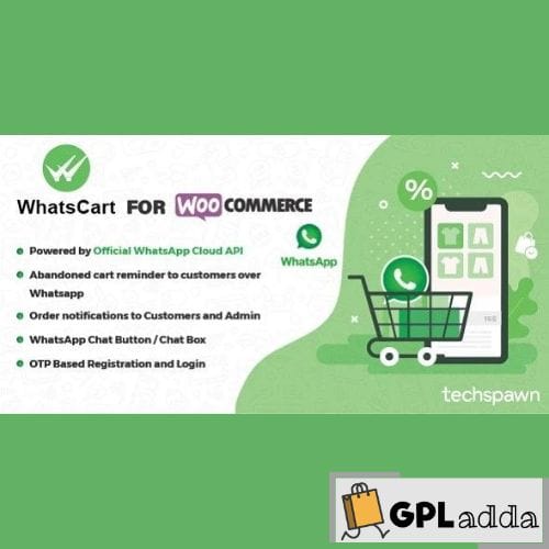 WhatsCart  – Whatsapp Abandoned Cart Recovery, Order Notifications, Chat Box, OTP for WooCommerce