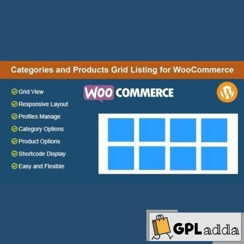 Categories And Products Grid Listing For WooCommer