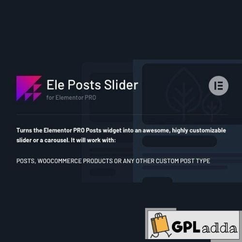 Ele Posts Slider – any post type slider for Elementor PRO