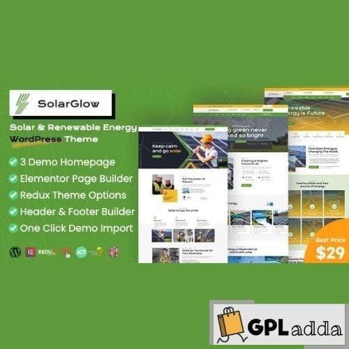 Solarglow – Solar & Renewable Energy WordPress Theme