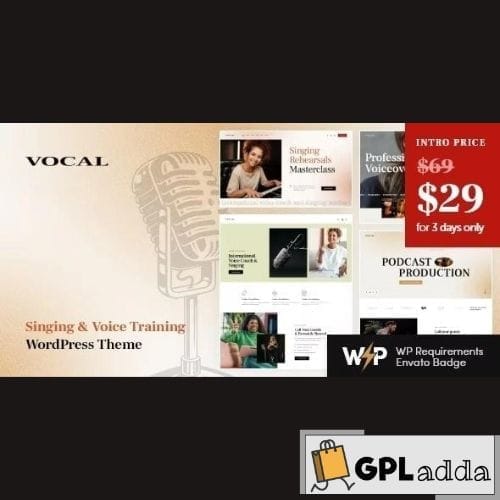 Vocal – Singing & Voice Artist WordPress Theme