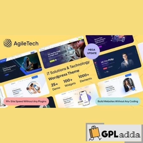 Agiletech – IT Solutions & Technology Multi-Purpose Elementor WordPress Theme