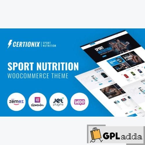 Certionix – Sport Nutrition Website Template With Woocommerce And Elementor WooCommerce Theme