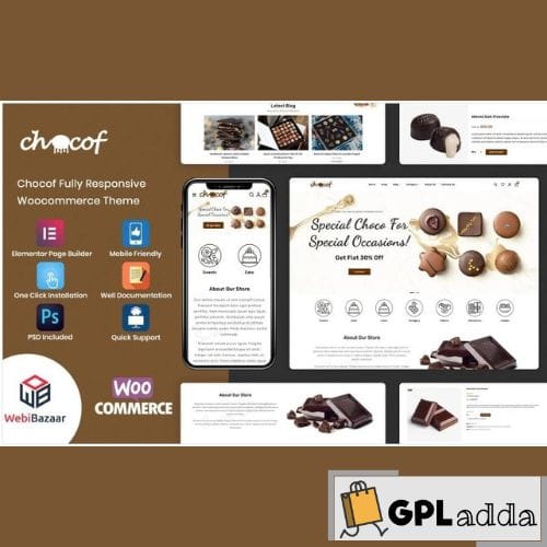 Chocof – Chocolate Sweets & Candy WordPress Elementor Theme