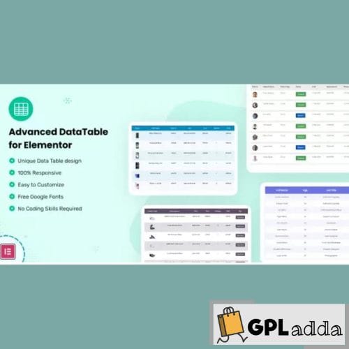 Datalentor – Advanced DataTable For Elementor