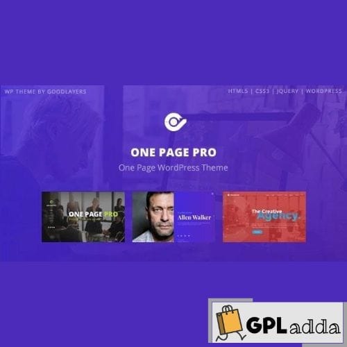 One Page Pro – Multi Purpose OnePage WordPress Theme