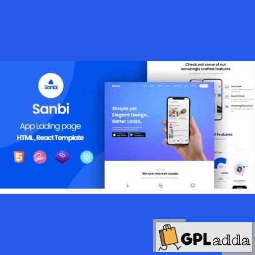 Sanbi – App Landing Page WordPress Theme