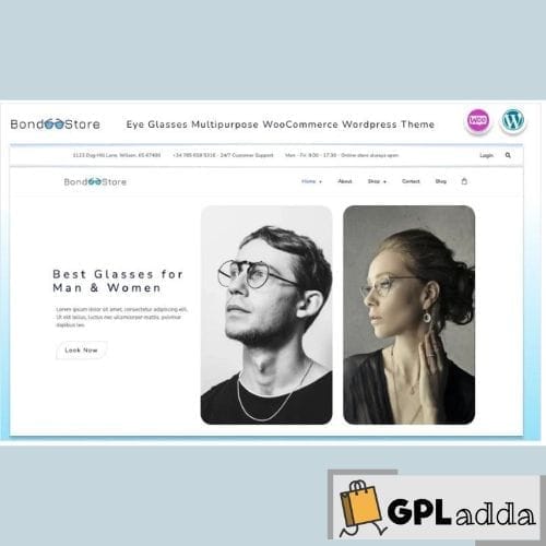 Bond Store – Eye Glasses Multipurpose Shop WooCommerce WordPress Theme