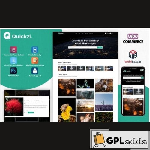 Quickzi – Creative Photography, Vectors & PSD Downloads WordPress Theme