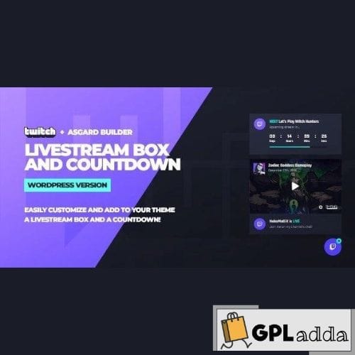 Twitch LiveStream Box and Countdown WordPress Plugin