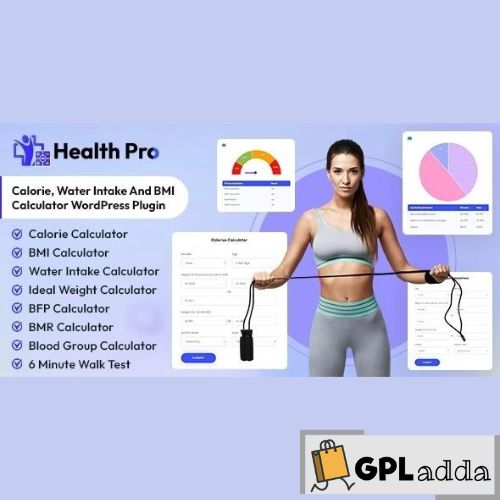 Health Pro – Calorie, Water Intake and BMI Calculator WordPress Plugin