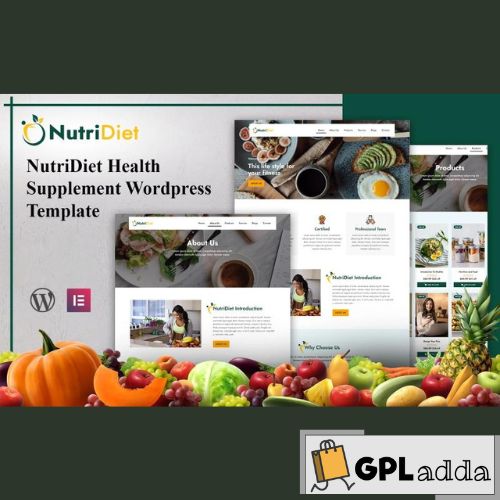 NutriDiet Health Supplement Wordpress Template WordPress Theme