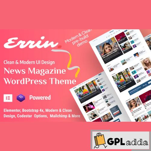 Errin – Newspaper & Personal Blog WordPress Theme