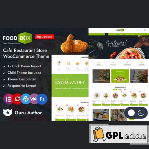 Food Box – Restaurant and Cafe Store Elementor WooCommerce Responsive Theme