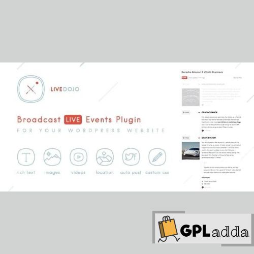 WPLiveDojo – Live Event Text Broadcast Plugin