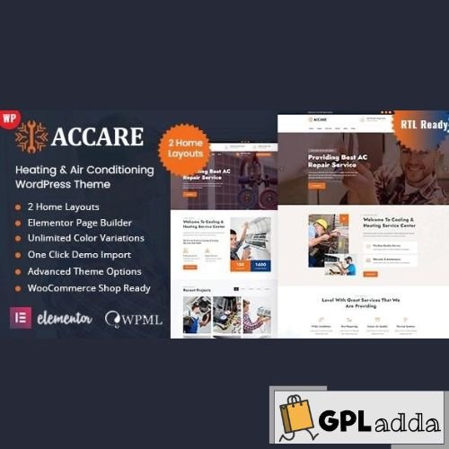 Accare – Heating & Air Conditioning WordPress Theme