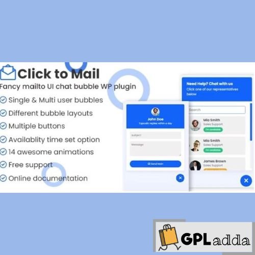 Click to Mail – Fancy Mailto UI chat bubbles WordPress Plugin