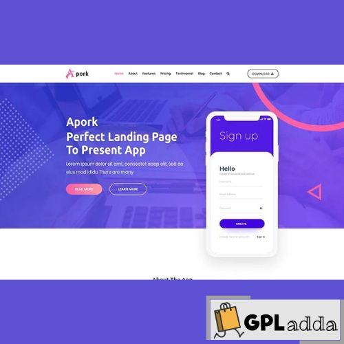 Apork – Product Landing WordPress Theme