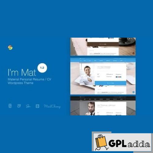 I am Mat – Material Personal Resume CV vCard WordPress Theme