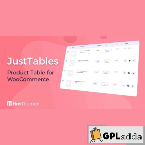 JustTables Pro – WooCommerce Product Table