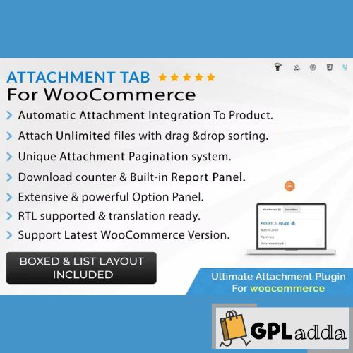Attachment Tab For WooCommerce