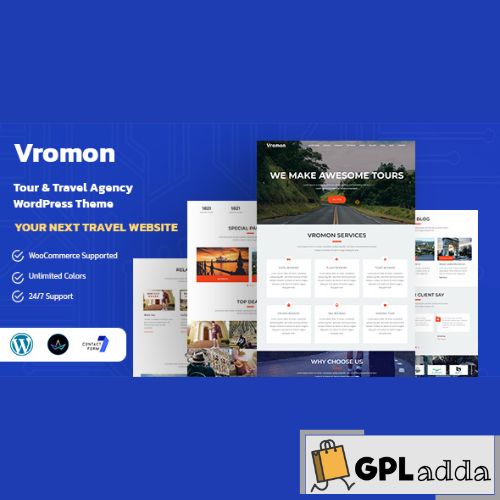 Vromon – Tour & Travel Agency WordPress Theme