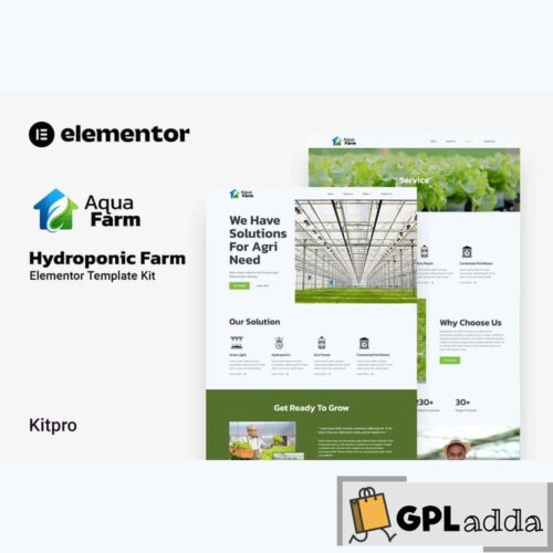 Aquafarm - Hydroponic Farm Elementor Template Kit