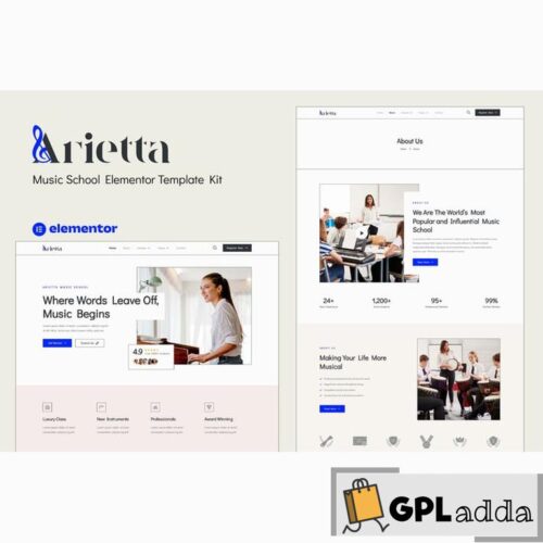 Arietta - Music School Elementor Template Kit