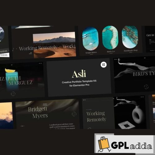 Asli - Creative Portfolio Elementor Pro Template Kit