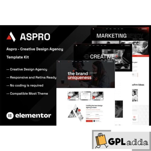 Aspro - Creative Design Agency Elementor Template Kit