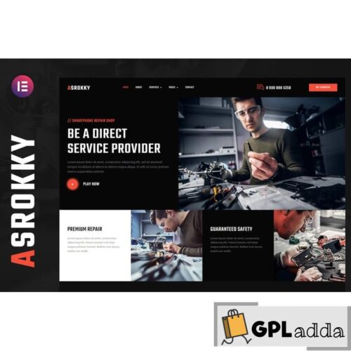 Asrokky - Smartphone Repair Shop Elementor Template Kit