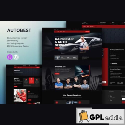 Autobest Car Repair & Auto Service Elementor Template Kit