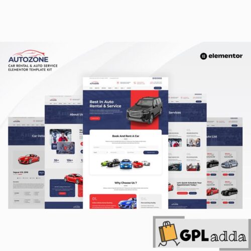 Autozone - Car Rental & Auto Service Elementor Template Kit