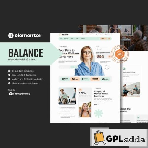 Balance - Mental Health Clinic Elementor Template Kit