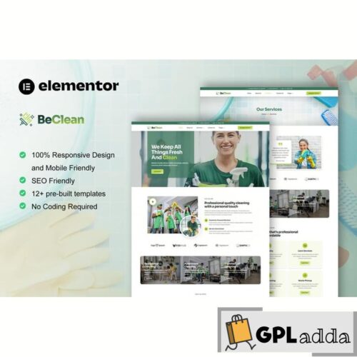 BeClean - Cleaning Service Company Elementor Pro Template Kit