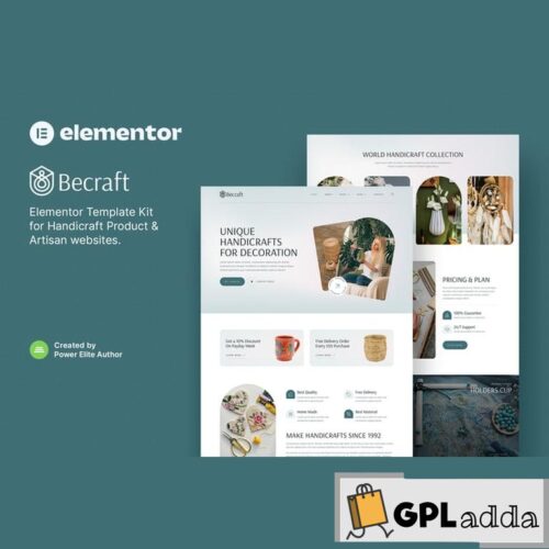 Becraft - Handicraft & Artisan Elementor Template KitBecraft - Handicraft & Artisan Elementor Template Kit