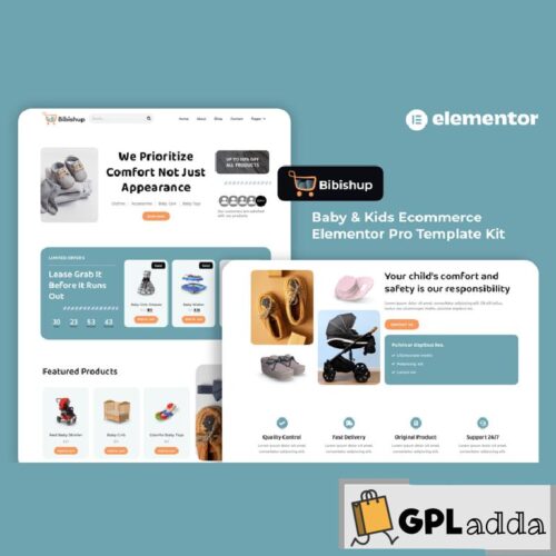 Bibishup - Baby & Kids Ecommerce Elementor Pro Template Kit