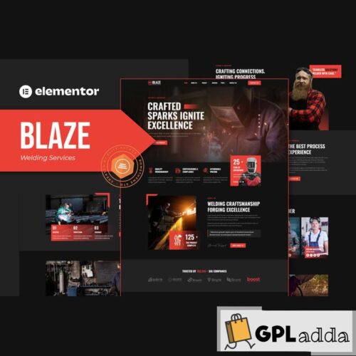 Blaze - Welding Services Elementor Template Kit