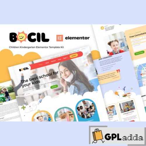 Bocil - Children Kindergarten Elementor Template Kit