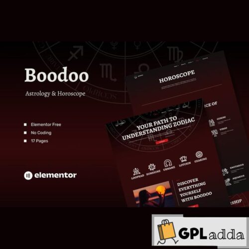 Boodoo - Astrology & Horoscope Elementor Template Kit